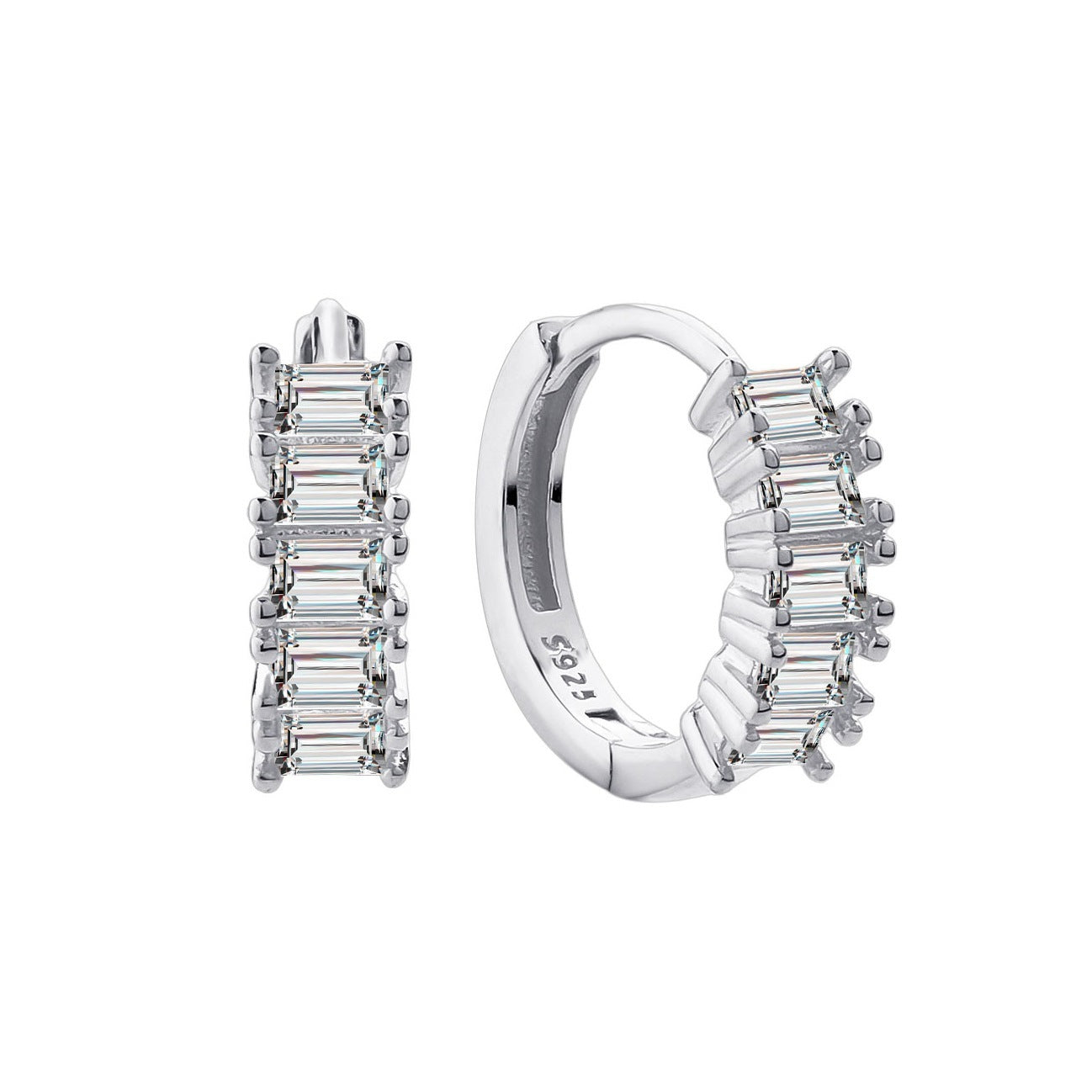 925 Sterling Silver Cube Sugar Earrings Niche Exquisite - Vymla