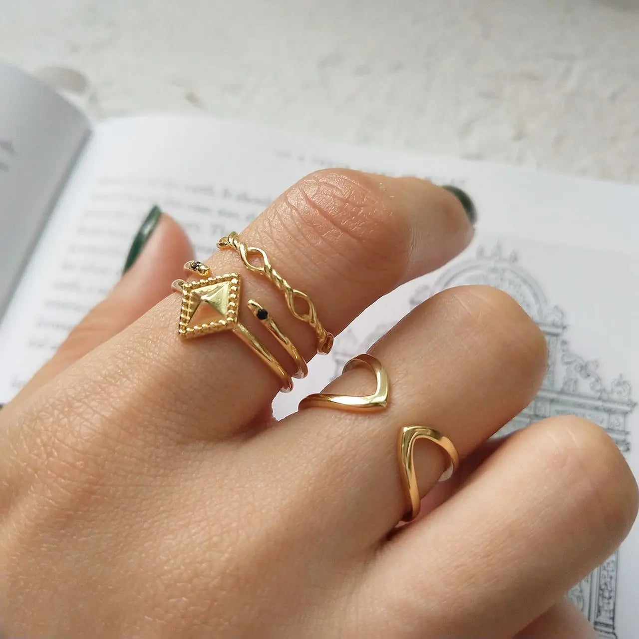 3 Styles  925 Sterling Silver Rings For Women - Vymla