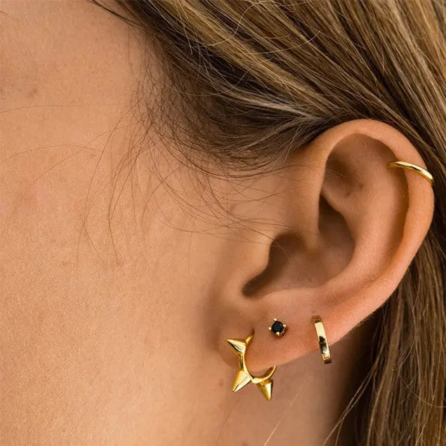 S925 Sterling Silver Punk Earings Set - Vymla